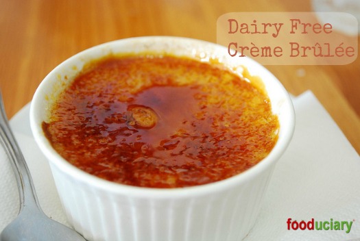 Dairy free creme brulee made with coconut milk