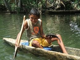 Costa Rican Boy with Fish
