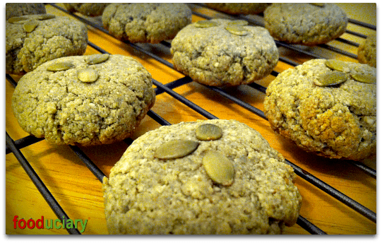 grain and dairy free pumpkin seed ginger cookies