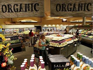 Organic produce section