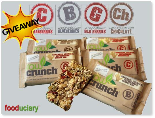 raw crunch bars giveaway