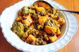 sweet potato lentil curry casserole